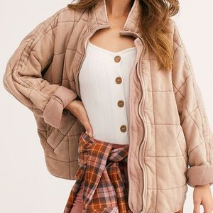 Free People Dolman Quilted Knit Jacket